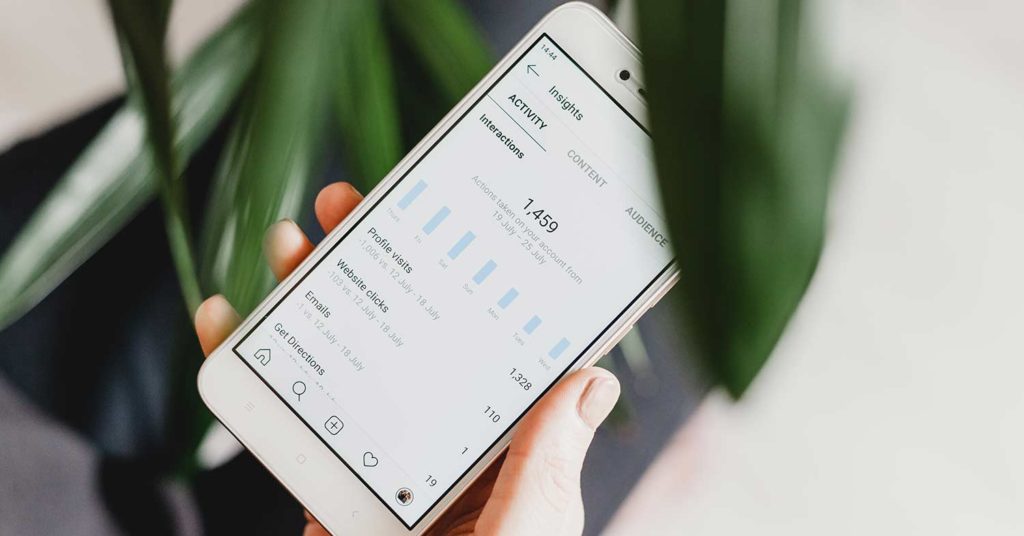 Looking at Instagram Insights on Phone